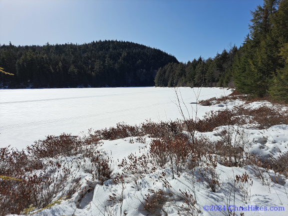 Bumps Pond frozen over