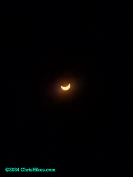 Partial eclipse following totality