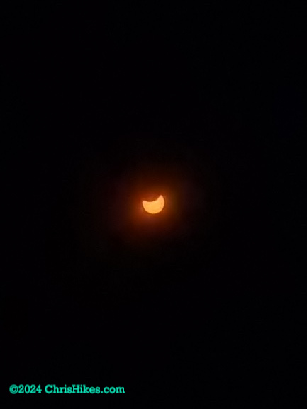 Partial eclipse after totality