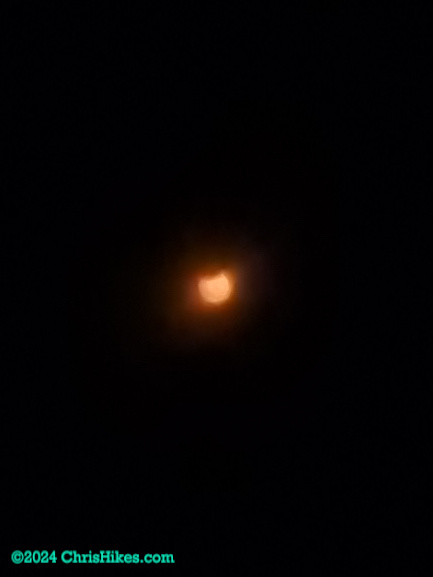 Partial eclipse near end