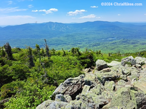 View of mountains in distance, Sugarloaf Mountain south of Avery Peak