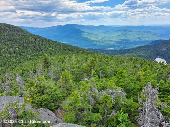 View of Horns Pond and mountains in distance