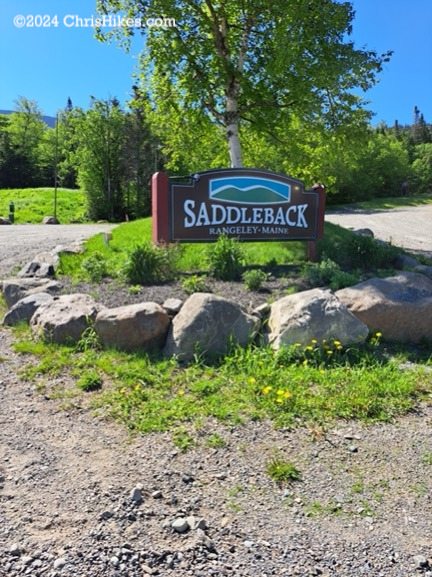 Sign for Saddleback ski area