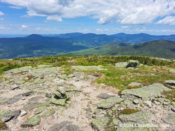 Photograph of high peaks to the north of The Horn