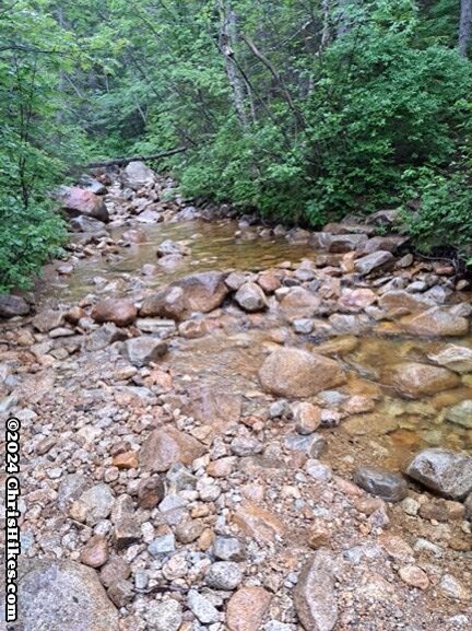 picture of rocky stream with low water level